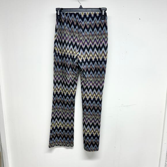 Urban Outfitters Women Abstract Multi Color Zig Zag Flare Pull On Pant XS - Picture 3 of 3